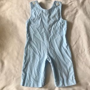 Blue corduroy overalls